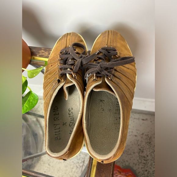 Billy Reid x K-Swiss Sneaker - Cognac Brown Leather - Made in USA - 9.5 - Picture 4 of 13